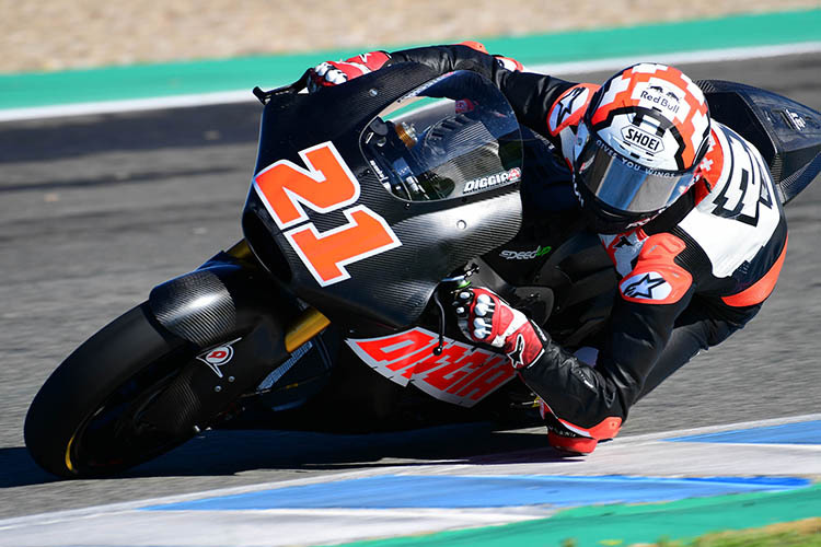 Fabio «DIGGIA» Di Giannantonio beim Moto2-Test in Jerez im November 2018