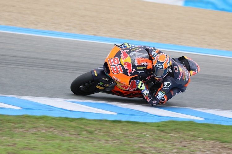 Collin Veijer auf der Moto2-Kalex in Jerez