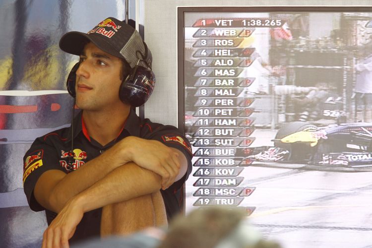 Testpilot Daniel Ricciardo muss zuschauen