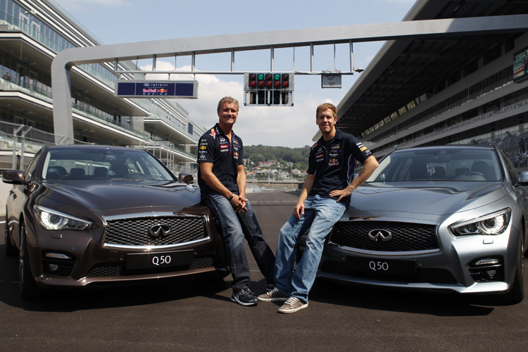 Die Sotschi-Besucher David Coulthard und Sebastian Vettel