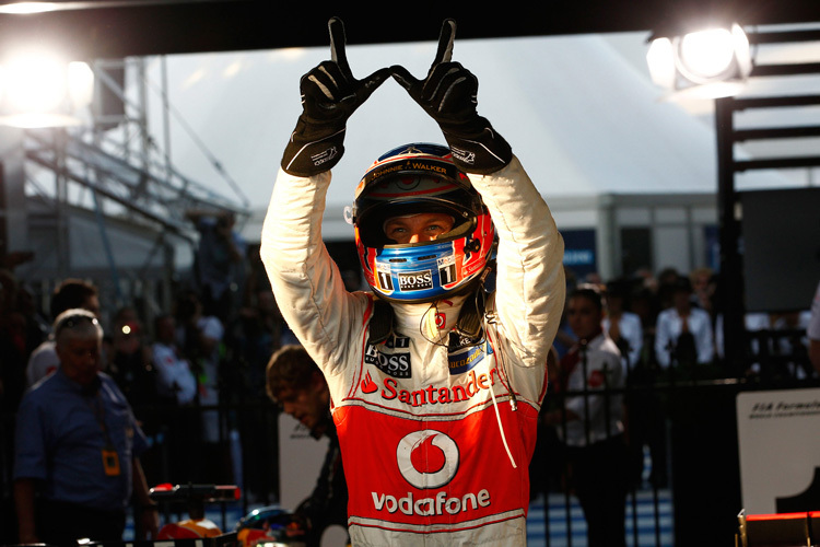 Jenson Button vor einem Jahr in Melbourne