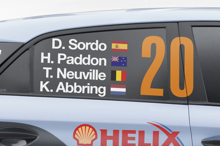 Stein des Anstoßes – die hinteren Seitenscheiben des 2016er Hyundai i20 WRC
