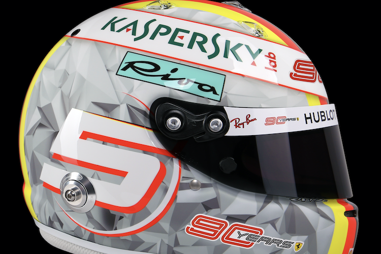 Sebastian vettel best sale 2019 helmet