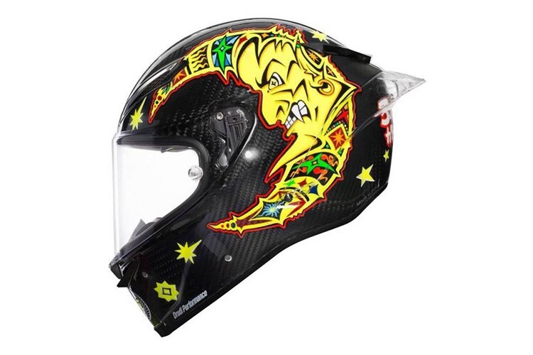 Dieses Helm-Design trug Rossi bei seinem ersten Titelgewinn 1997