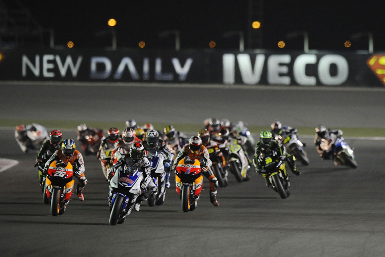 Das MotoGP-Feld in Katar 2012