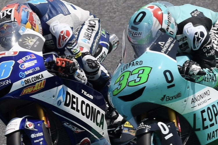 Jorge Martin (links) und Enea Bastianini duellierten sich schon in der Moto3-WM