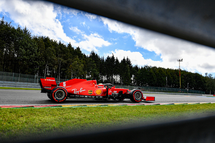 Sebastian Vettel landete im dritten Belgien-Training auf dem letzten Platz