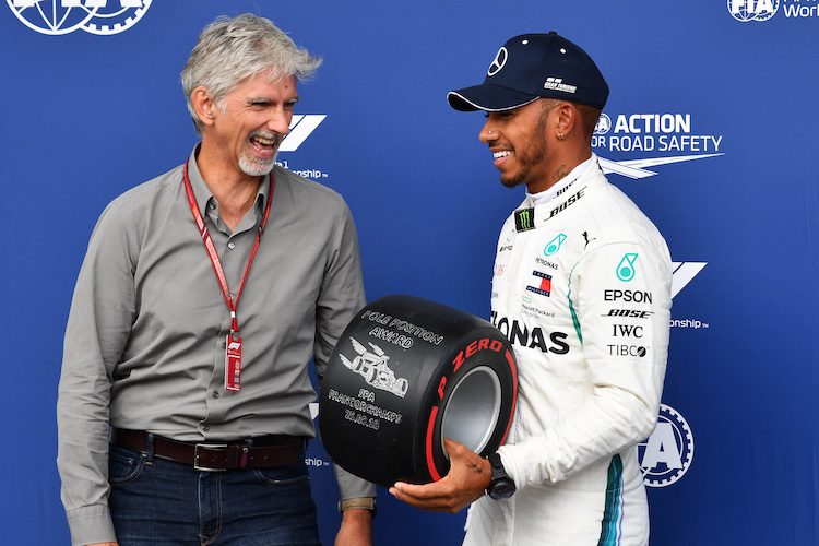 Damon Hill und Lewis Hamilton in Belgien 2018