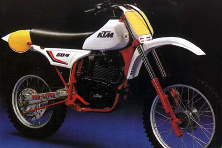 Die Viertakt KTM aus dem Jahre 1983 war noch mit einem Rotax-Motor ausgestattet
