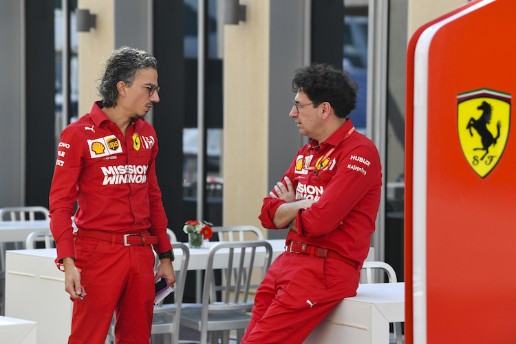 Ferrari-Sportdirektor Laurent Mekies und Teamchef Mattia Binotto