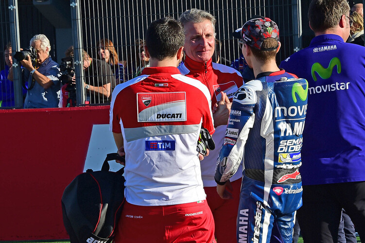 Ducati-Sportdirektor Paolo Ciabatti mit Jorge Lorenzo