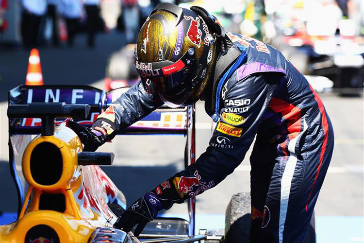 Sebastian Vettel nach seinem Heimsieg auf dem Nürburgring 2013