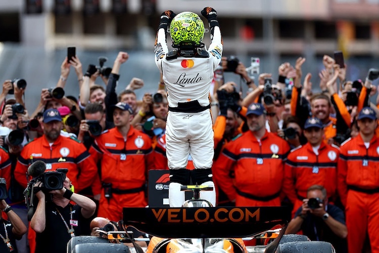 Lando Norris gewinnt das Rennen
