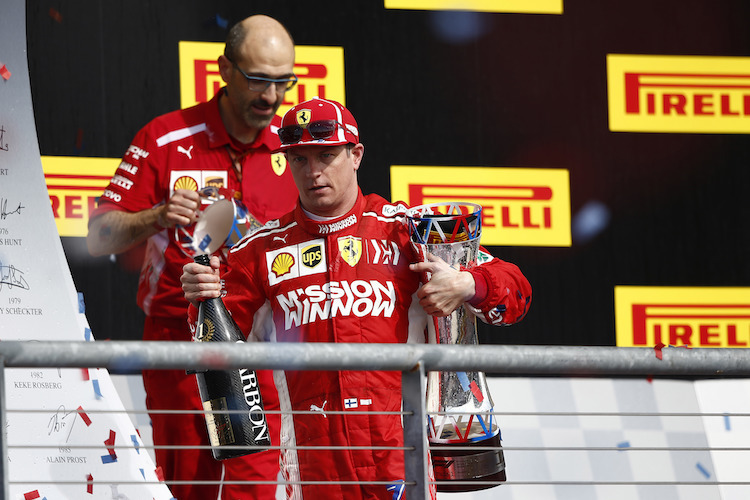 Kimi Räikkönen durfte in Austin endlich wieder aufs Siegertreppchen
