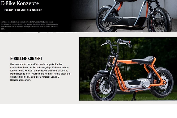 Nurmehr ein Konzept: Elektro-Scooter von Harley-Davidson.