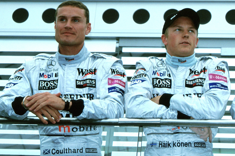 David Coulthard und Kimi Räikkönen 2003 bei McLaren