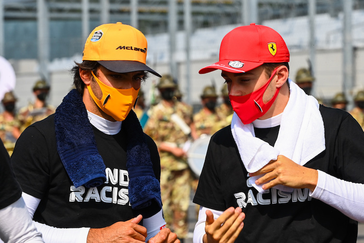 Carlos Sainz und Charles Leclerc in Monza