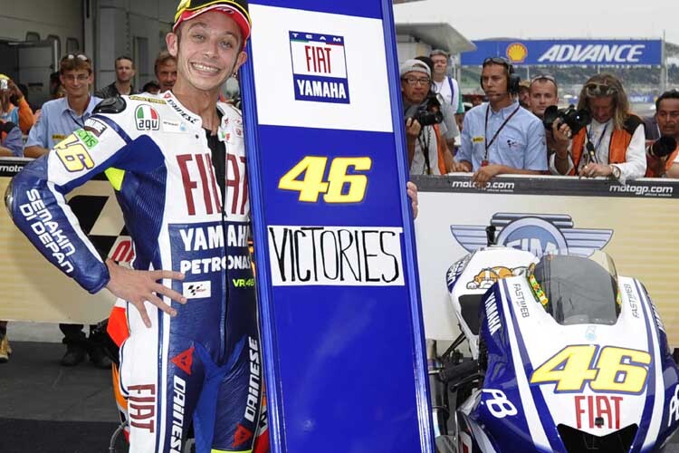 Valentino Rossi: 46 MotoGP-Siege für Yamaha