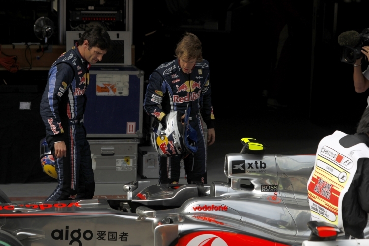 Mark Webber und Sebastian Vettel auf der Suche