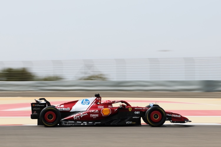 Charles Leclerc war am letzten Test-Vormittag in Bahrain der Schnellste