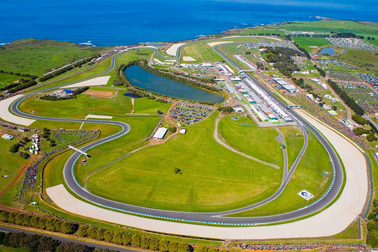 Der malerische Phillip Island GP Circuit	