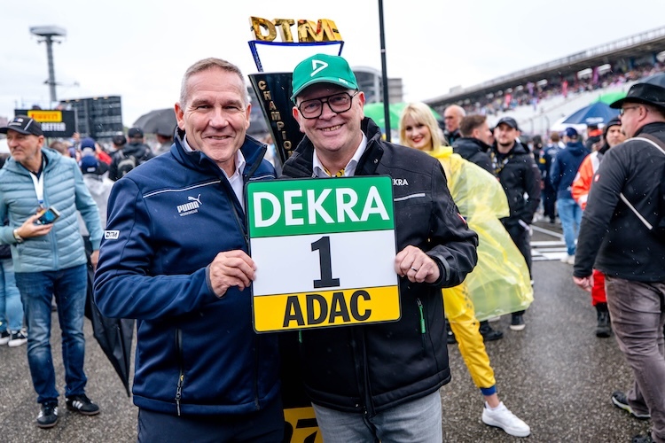 ADAC Motorsportchef Thomas Voss und Guido Kutschera, Executive Vice President der DEKRA Gruppe