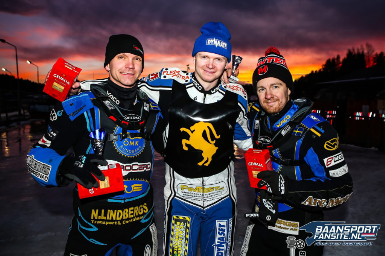 Die Top-3 in Gävle (v.l.): Heikki Huusko, Max Koivula und Martin Haarahiltunen