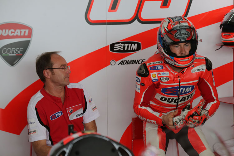 Ducati-Rennchef Gobmeier und Nicky Hayden