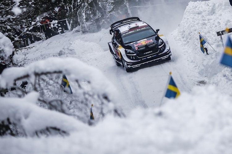 Sébastien Ogier verlor im schwedischen Schnee viel Zeit