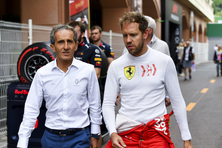 Alain Prost und Sebastian Vettel in Monaco 2019