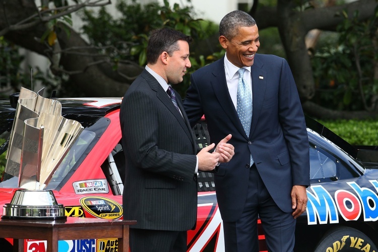 Tony Stewart und US-Präsident Barack Obama