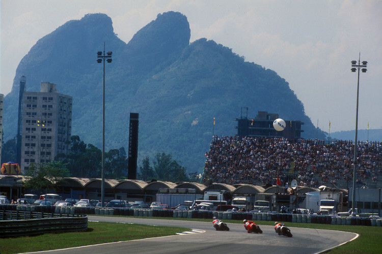 1996: Das Rennen der 500-ccm-Klasse in Brasilien