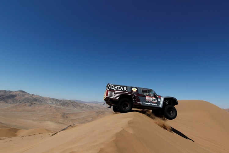 Al-Attiyah in seinem anfälligen Hummer