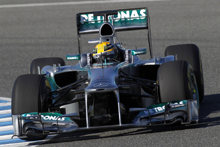 Lewis Hamilton im neuen Silberpfeil