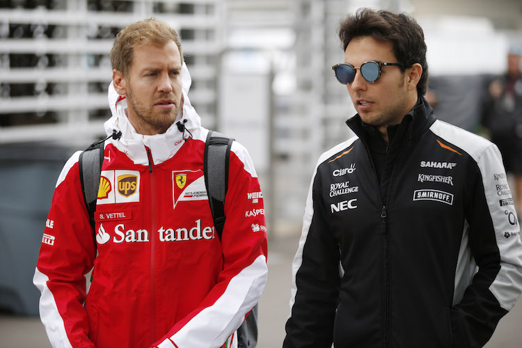 Vettel und Pérez