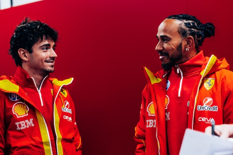 Charles Leclerc und Lewis Hamilton