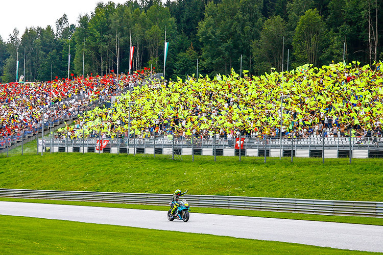 Valentino Rossi lieferte den Fans bei seinem letzten MotoGP-Rennen in Spielberg eine Show
