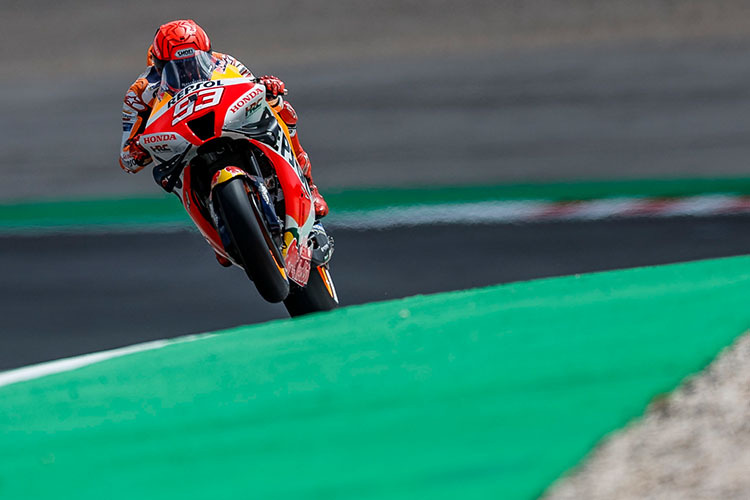 Marc Márquez ließ es im Finish des Q2 ordentlich krachen