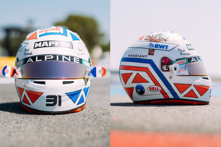 Das neue Helm-Design von Esteban Ocon