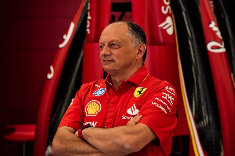 Ferrari-Teamchef Fred Vasseur: Zufrieden mit dem Tempo, nicht aber mit dem Belgien-Ergebnis