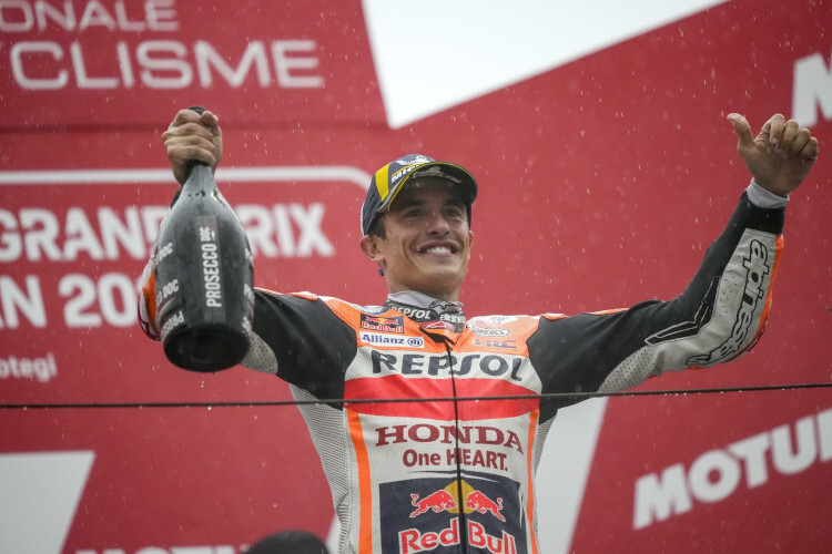 Marc Márquez feierte beim Honda-Heimspiel in Motegi im Regen seinen 140. Podestplatz 