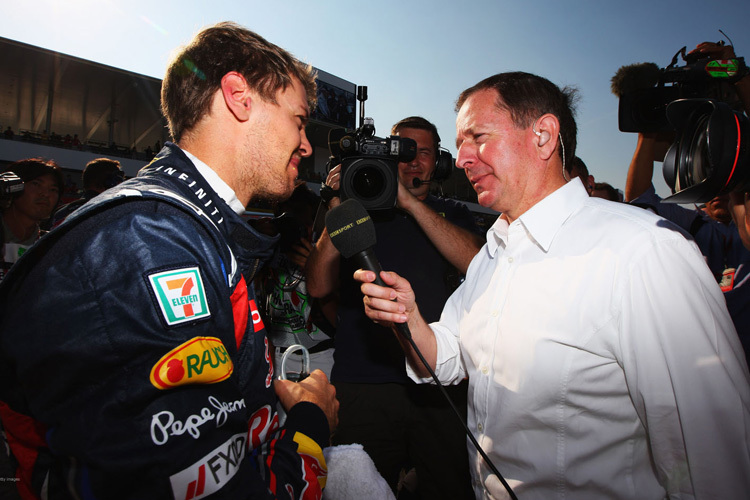 Martin Brundle mit Sebastian Vettel