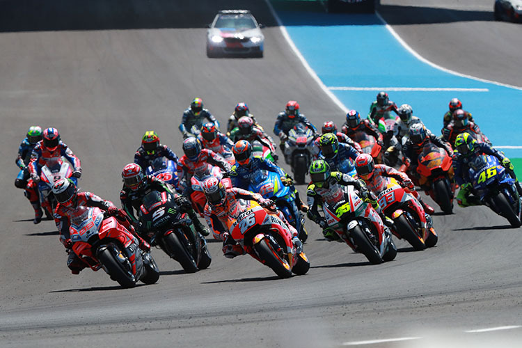 Start zum MotoGP-Rennen in Jerez