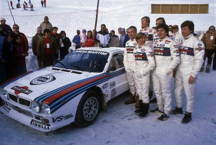 Das Lancia-Team für die Rallye Monte Carlo 1983