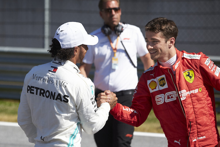 Lewis Hamilton und Charles Leclerc
