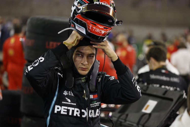 Mit diesem Helm sprang Russell 2020 in Sakhir für Lewis Hamilton ein