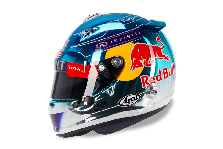 Der zweite Helm der Saison 2014 von Sebsatian Vettel 