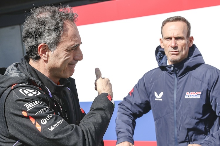 Romano Albesiano – im Hintergrund Honda-Teammanager Alberto Puig