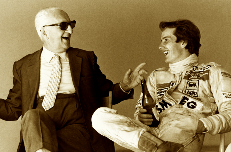 Enzo Ferrari mit Gilles Villeneuve
