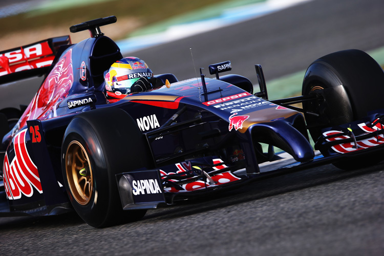 Vergne mit dem neuen Toro Rosso STR9-Renault in Jerez